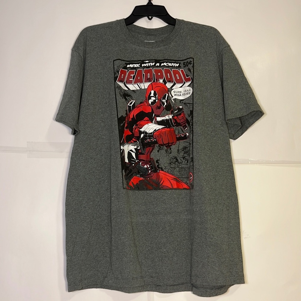 Men’s Marvel Deadpool Graphic Tee Size 2XL Grey Color
